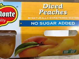 no sugar added diced peaches fruit cup