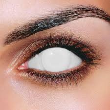 blind white contact lenses walking