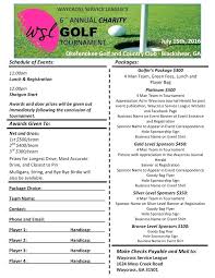 Golf Tournament Program Template Lesquare Co