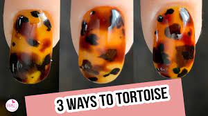 how to tortoise nail art using only