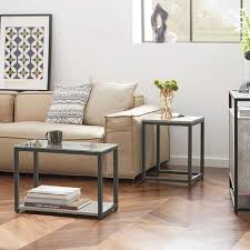 Sobuy Nesting Tables Set Of 2 Coffee