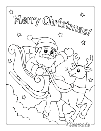 best santa coloring pages for kids