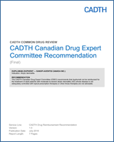 Cadth Canadian Drug Expert Committee Recommendation