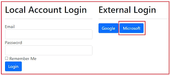 microsoft external authentication in