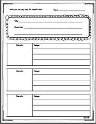 Write A Play Template Reading And Writing Workshop Writing