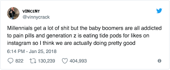 Videos are circulating on social media showing kids tide released a public service announcement about the tide pod challenge on social media, discouraging people from eating the laundry detergent packets. Those Damn Millennials Album On Imgur