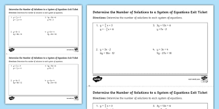 Eighth Gr Dtr The Number Of Solutions