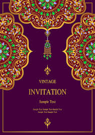 india styles vine invitation card