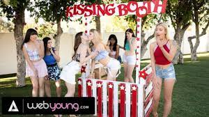 Lesbian kissing booth porn