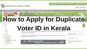 how to apply duplicate voter card in
