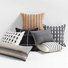 decorative grey throw pillows crate