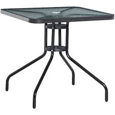 Outsunny Square Patio Table Tempered