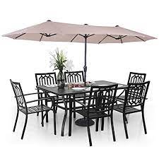 8 piece metal outdoor table furniture