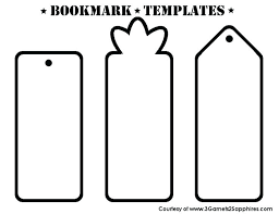 Picture Bookmark Template Blank Printable Bookmarks Word