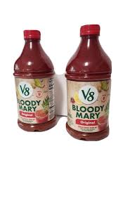 two v8 mary mix vegetable juice