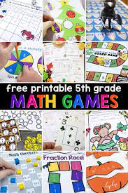 free printable math games and activities