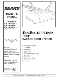 craftsman 139 53535srt1 owner s manual