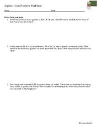 We hope that the free math worksheets have been helpful. Algebra Word Problems With Money By The Learning Shop Resources