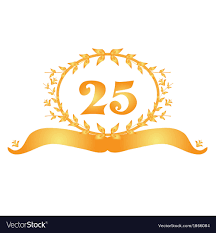 25th Anniversary Banner Royalty Free Vector Image