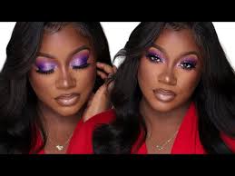 glam makeup tutorial 2021 purple