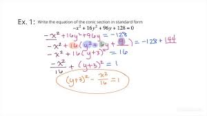 Converting Equations Of Conic Sections