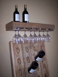 rustic wine shelf hanging glass shelf