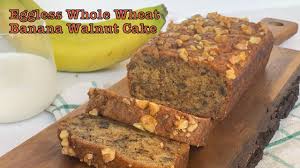 eggless wholewheat banana walnut cake