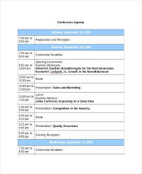 Sample Conference Agenda 7 Documents In Pdf Word