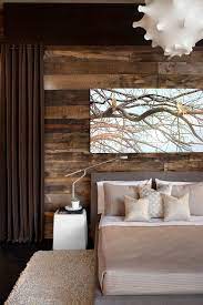 bedrooms with reclaimed wood walls