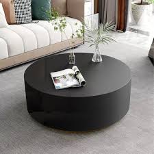 Modern Drum Coffee Table Concrete
