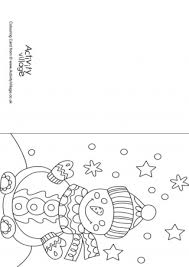 In an envelope and send it to your family or friends. Christmas Colouring Cards