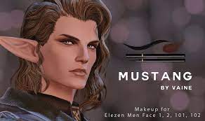 ᐯ mustang elezen male makeup face 1