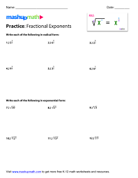 Fractional Exponents Lesson And Free