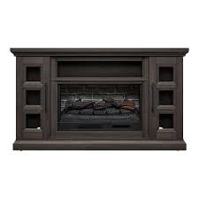 Stylewell Chelsea 62 In Freestanding Electric Fireplace Tv Stand In Dark Brown Ash