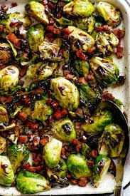 Add 1 tbsp olive oil, then the shallot and sliced pancetta. Roasted Brussels Sprouts With Bacon Cafe Delites