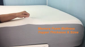 memory foam mattress topper thickness