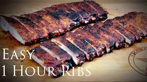 easy 1 hour grilled ribs hot and fast