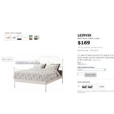 Ikea Queen Size Leirvik Bed Frame With