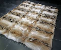 fur carpet from north american coyote