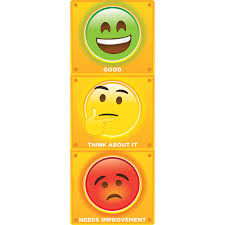 Clip Chart Stop Light Emoji Psitive Behavior Dry Erase Surface