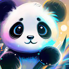 netter baby panda kinderzimmer kunst