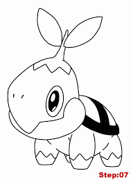Unique manga outline stickers designed and sold by artists. How To Draw Turtwig Pokemon How To Draw Manga 3d Coloring Home