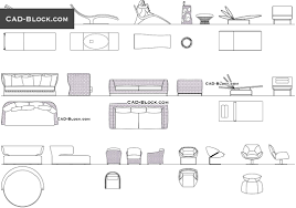 outdoor lounge furniture cad blocks