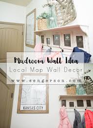 Mudroom Laundry Room Map Decor Idea