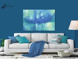 Oversized Canvas Wall Art Cobalt Blue