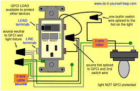 Wiring diagram for power in the switch box (not the preferred method, but acceptable). Gfci Switch Outlet Wiring Diagrams Do It Yourself Help Com