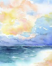 Seascape Watercolor Painting Giclee