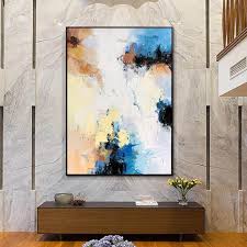 Large Canvas Wall Art Blue Painting