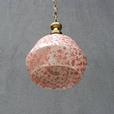 Midcentury Pink Glass Ceiling Light Art
