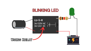 make blinking led circuit using relay